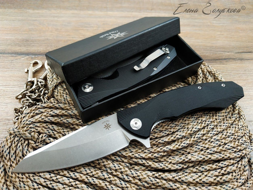 Складной нож флиппер Five Pro Ворон black сталь D2 - купить с доставкой ...