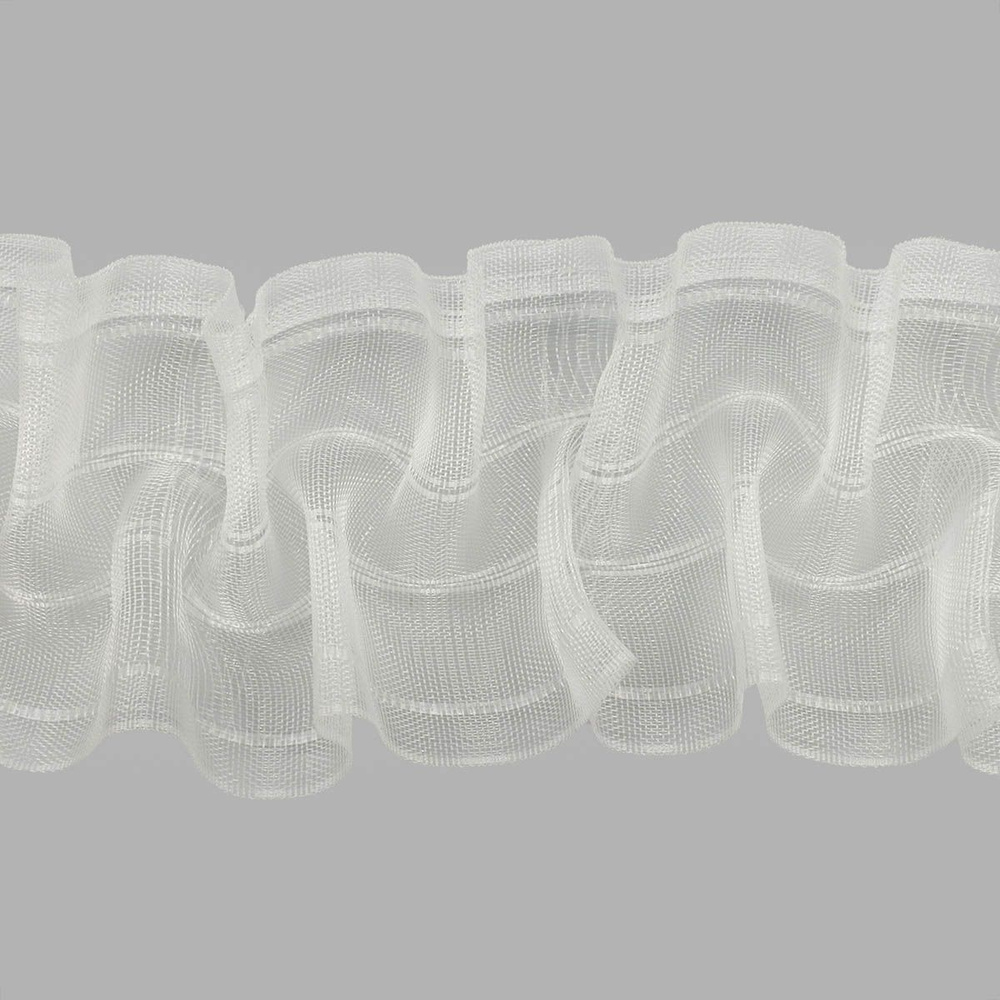 Тесьма шторная для крючков и трубы 1/4 Буфы (2 ряда петель, 4 шнура ...