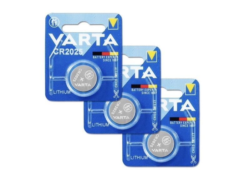 Батарейка VARTA CR2025 для пульта сигнализации 3 штуки - купить с ...