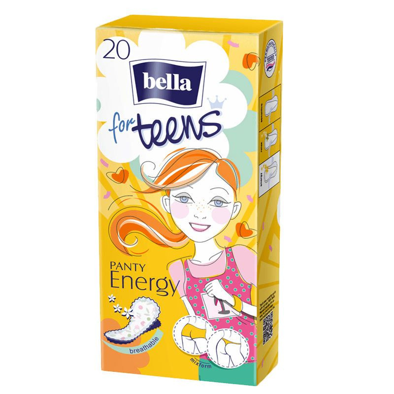 Ежедневные ультратонкие прокладки Bella for teens Panty Energy Deo, 20 шт  #1