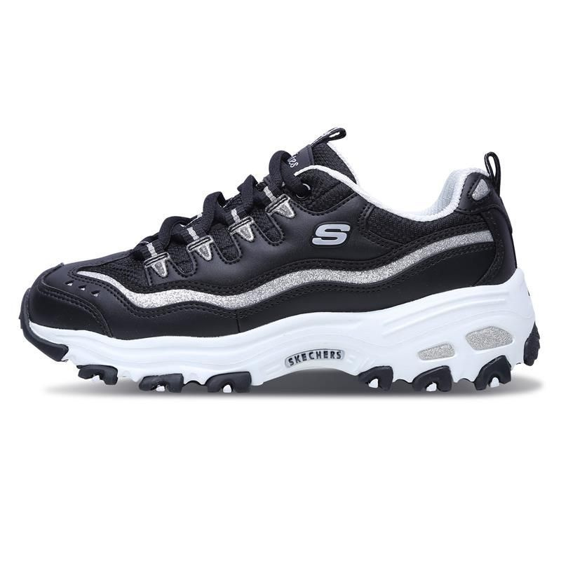 Silver sketchers hot sale