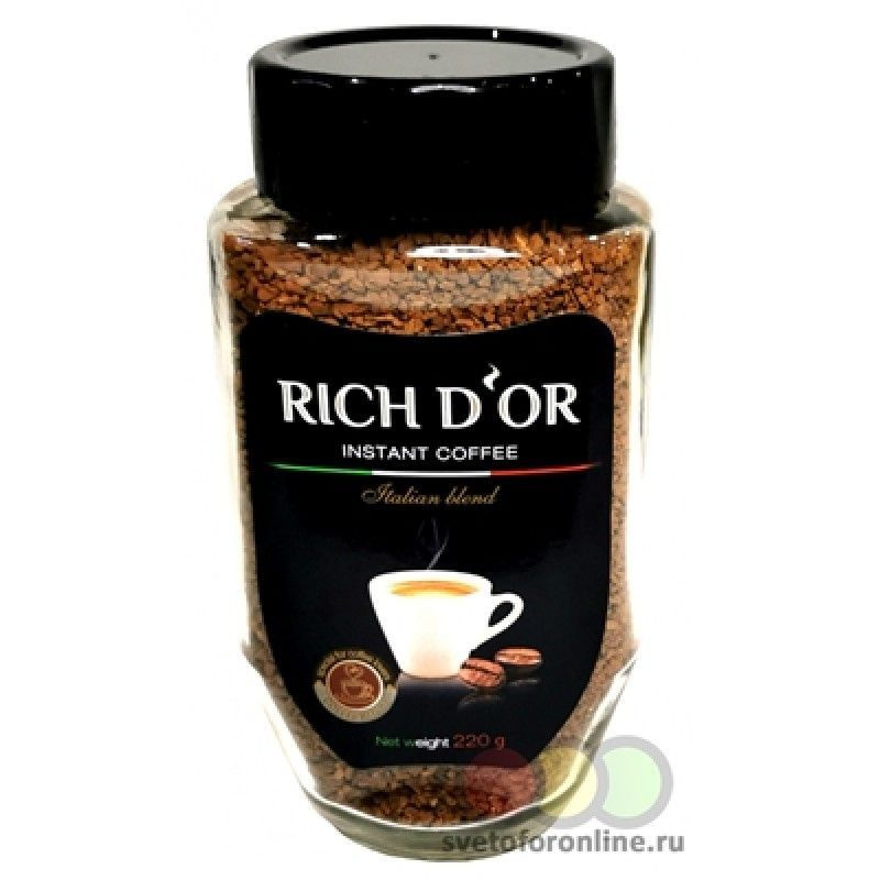 Кофе растворимый сублимированный "RICH D'OR" 220 гр. - купить с ...