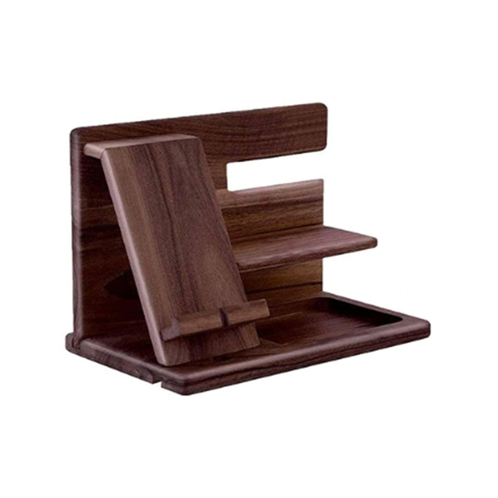 Деревянная док-станция для телефона, часы, держатель для стола ...