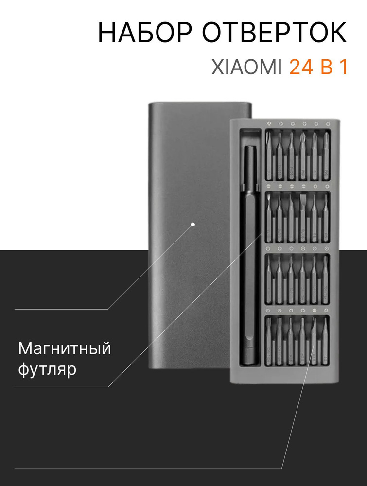 Отвертка с насадками Xiaomi Screwdriver 24 в 1 (MJDDLSD002QW) #1