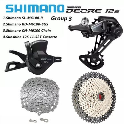 SHIMANO Deore M6100 12-скоростной комплект трансмиссии 1x12 переключатель скоростей Цепь M6100, кассета #1