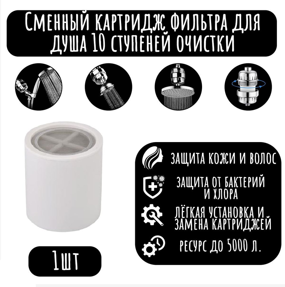 Система очистки воды, Выживайка universal shower filter_145_белый - купить  в интернет-магазине OZON с доставкой по России (854513915)