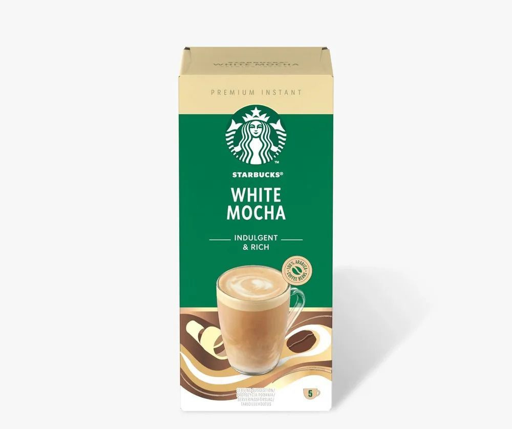 Кофе растворимый Starbucks Premium Instant White Mocha 5х24 г (120 г) (из  Финляндии) - купить с доставкой по выгодным ценам в интернет-магазине OZON  (1072808756)