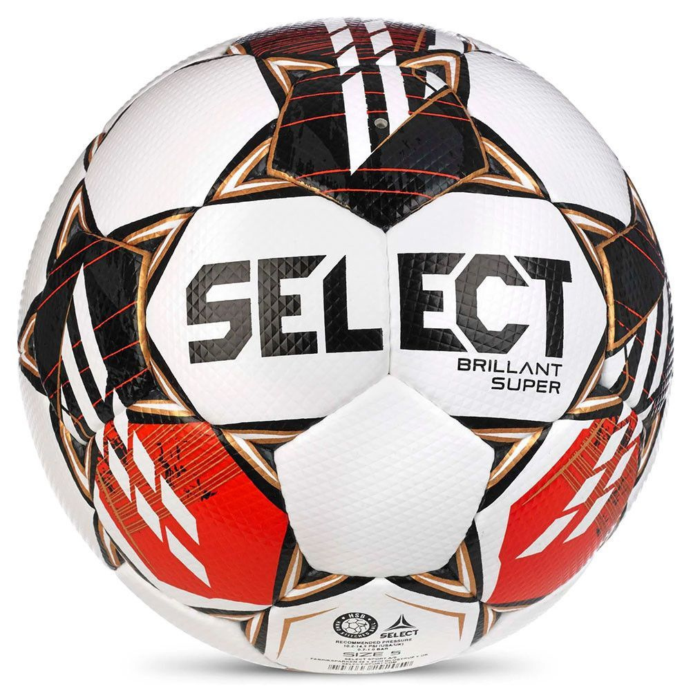 Футбольный мяч Select Brillant Super, 5 размер, белый, красный купить c ...