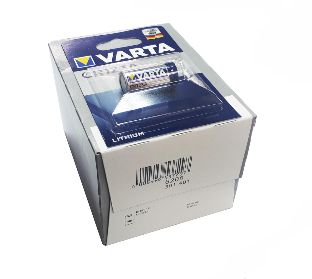 Батарейка Varta CR123A Lithium 3V BOX10 , 10шт. - купить с доставкой по ...