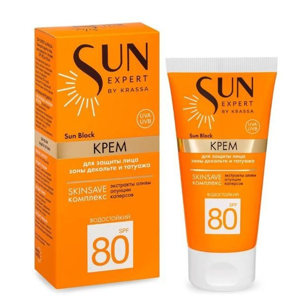 Krassa sun expert крем для защиты лица,зоны декольте,татуажа spf-80 50мл  #1