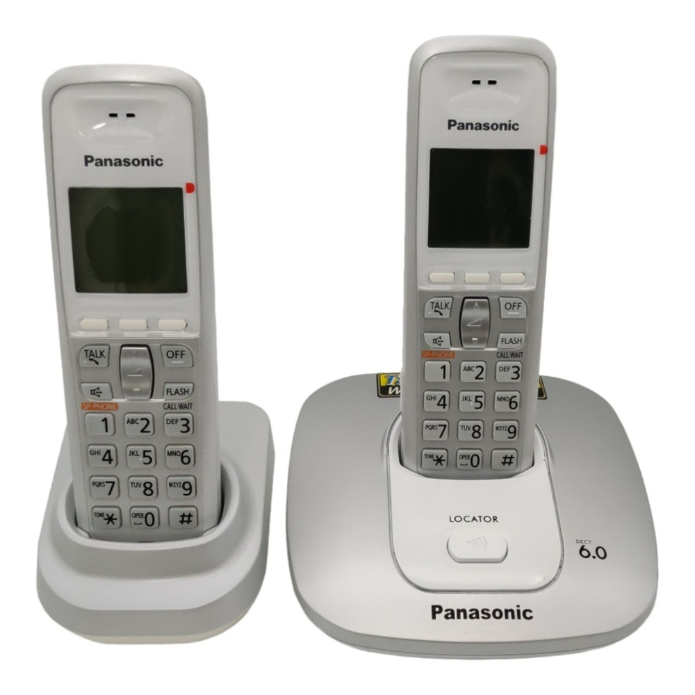 Беспроводной домашний DECT телефон Panasonic kx-TG6411 Две трубки - купить  с доставкой по выгодным ценам в интернет-магазине OZON (1142426475)