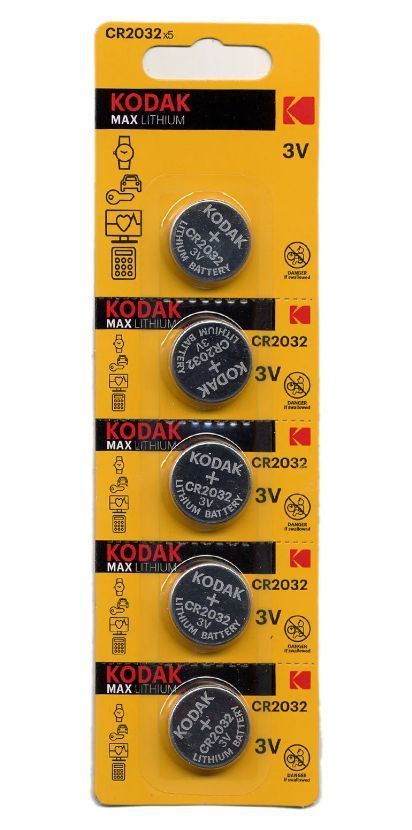 Kodak Батарейка CR2032, Литиевый тип, 5 шт - купить с доставкой по ...