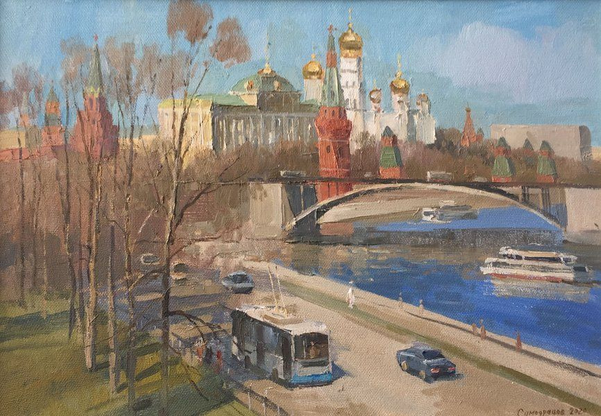 ART-Salon at Oktyabrskaya Картина "Вид на Москву", 50  х 30 см #1