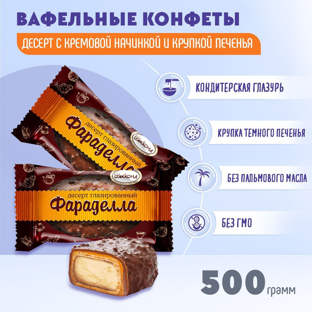 Конфеты Фараделла глазированный десерт 500 грамм Акконд