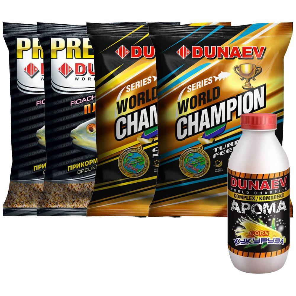 Набор прикормок DUNAEV "ЧЕМПИОН РОССИИ ПО ДОННОЙ ЛОВЛЕ" №3 (4 кг ...