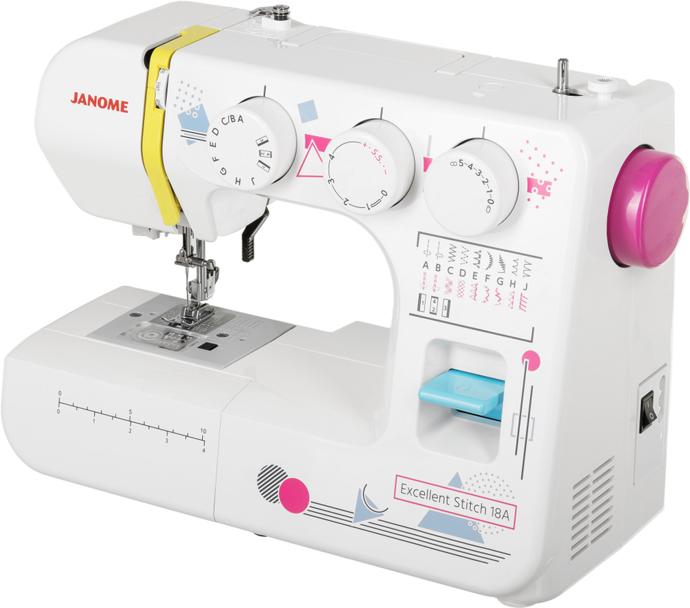 Швейная машина Janome Excellent Stitch 18A белый, электромеханическая