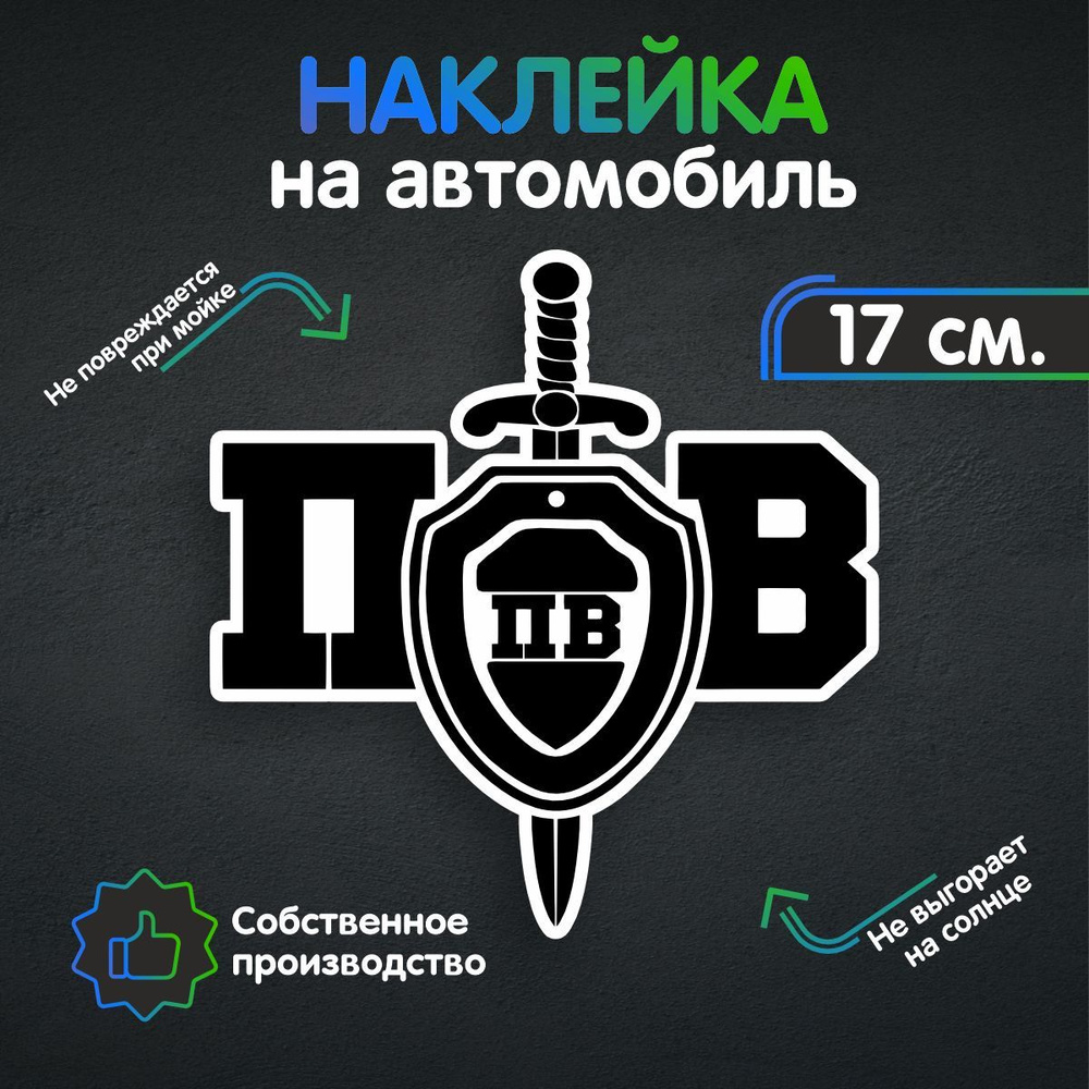 Наклейки на автомобиль - Пограничные войска 17х16см