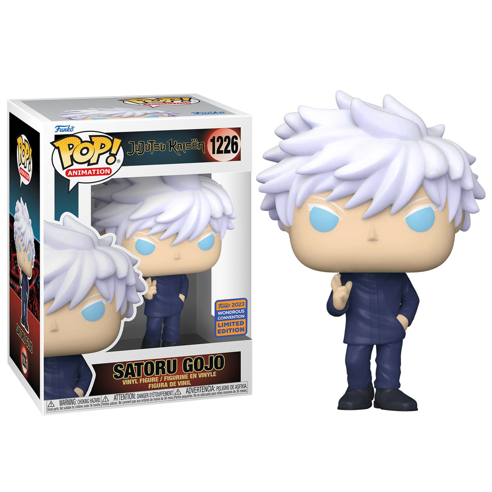 Фигурка Funko POP Satoru Gojo Unmasked со стикером (Эксклюзив Wondrous Convention 2023) из аниме Jujutsu #1