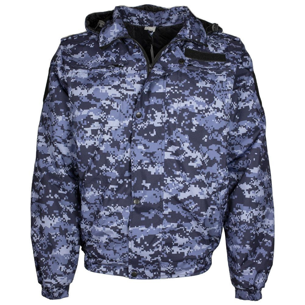 Куртка (бушлат) демисезонный ВНГ Росгвардии укороченный (оперативка) уставной. Камуфляж синяя точка, #1