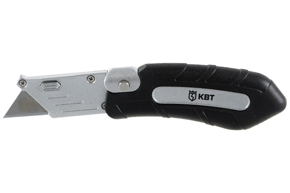 Нож строительно-монтажный КВТ складной с двухсторонним трапециевидным лезвием НСМ-20 79899/Нож канцелярский #1