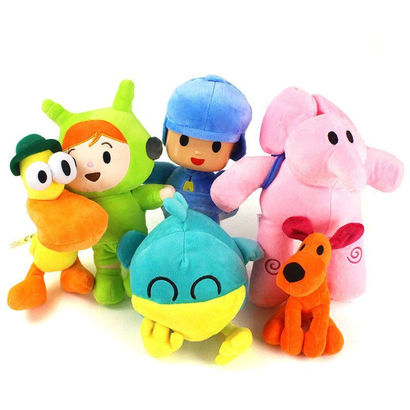 6шт Игрушка плюшевая Покойо Pocoyo ПОКОЙО, Элли, ПАТО, ЛУ ЛА птица,утка,слон,мягкая плюшевая кукла #1