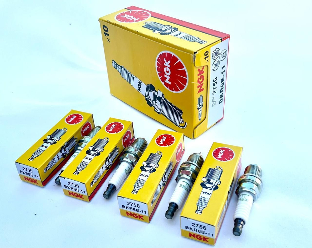 Комплект свечей зажигания NGK BKR6E-11_4 - купить по выгодным ценам в ...