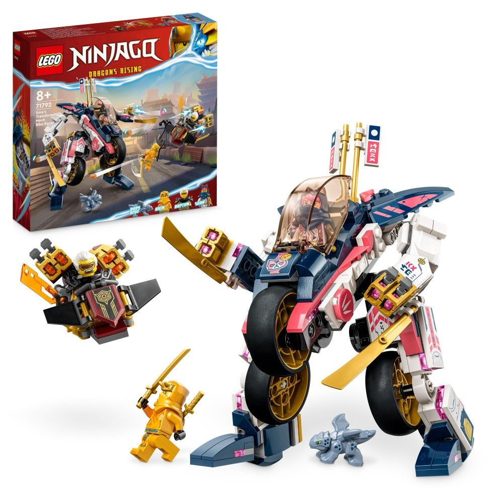 LEGO Ninjago Мех Соры, трансформирующийся в гоночный велосипед 71792 -  купить с доставкой по выгодным ценам в интернет-магазине OZON (1568156902)