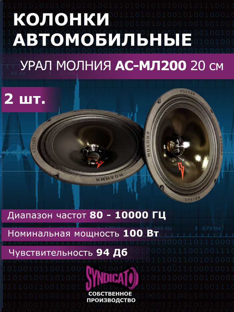 Колонки автомобильные УРАЛ МОЛНИЯ АС-МЛ200 - купить по выгодной цене в ...