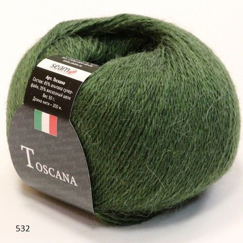 Пряжа Seam Toscana 532 Сеам Тоскана, 65% альпака суперфайн 35% вискозный шёлк, 50 г, 200 м, 1 моток  #1