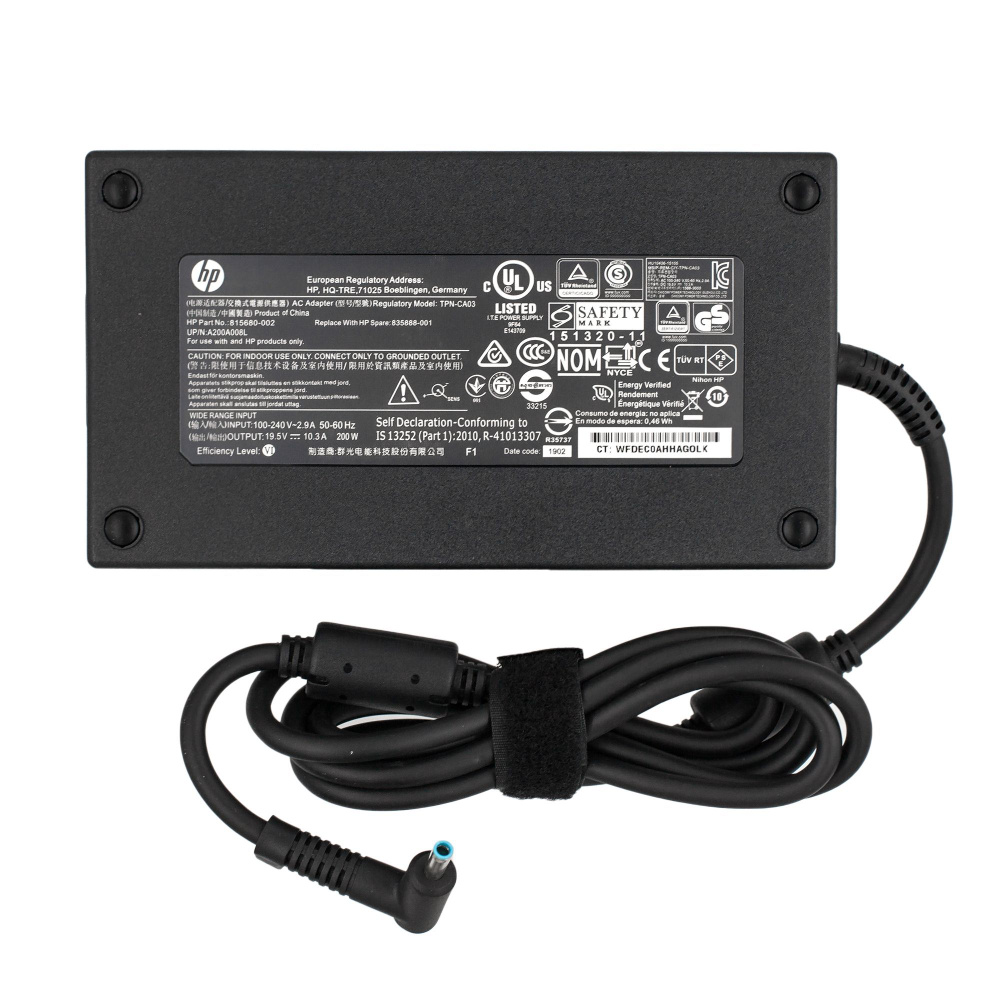 Блок питания 19.5V 10.3A 4.5x3.0mm 200W для ноутбука HP Pavilion Gaming ...