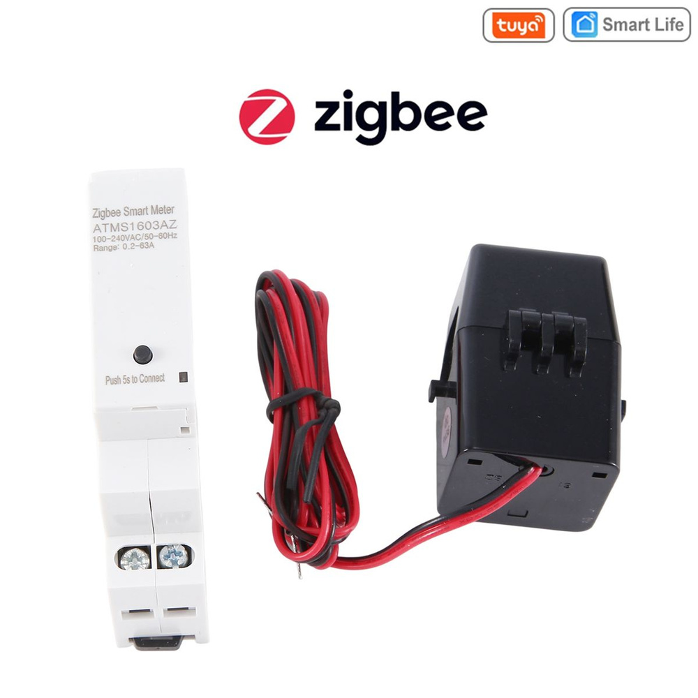 Умный счетчик энергии Tuya ZigBee, статистика электроэнергии, 63А ...