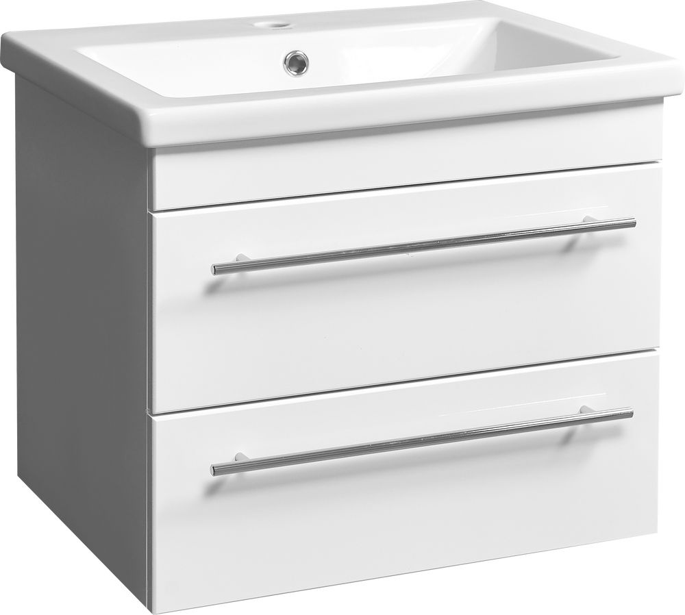 Тумба с раковиной Stella Polar Ванесса подвесная, 50 см, с ящиками ...