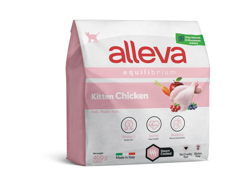 Сухой корм ALLEVA EQUILIBRIUM CHICKEN KITTEN для котят, беременных и кормящих кошек, с курицей, 400г #1