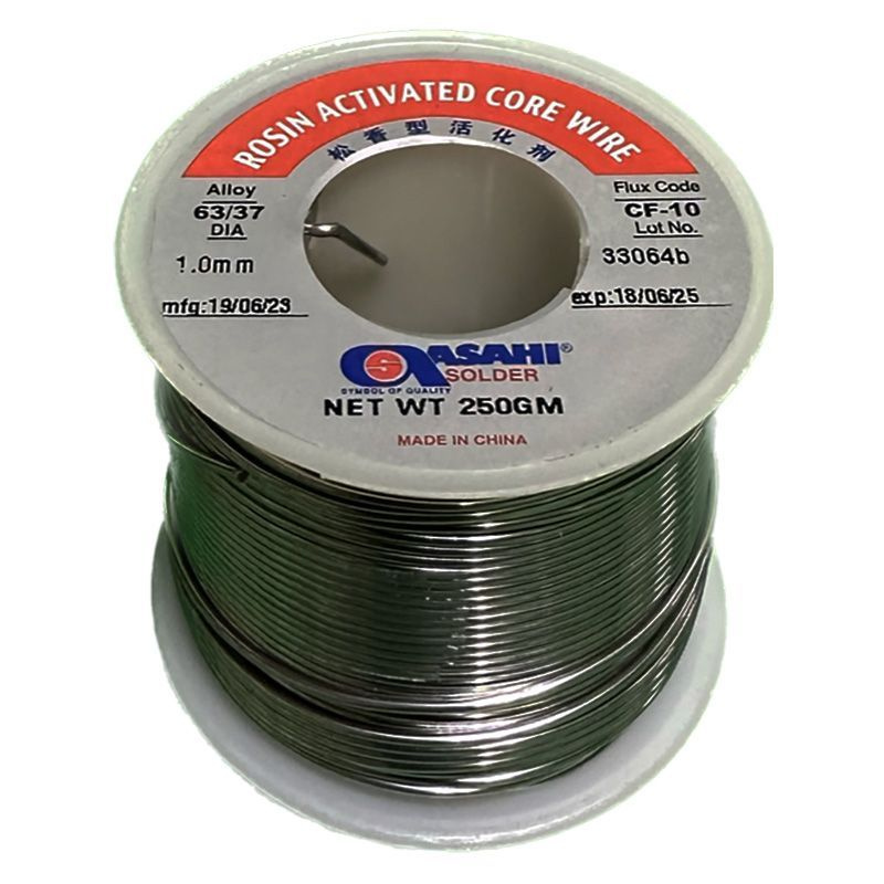 Припой ASAHI Sn63/Pb37 с флюсом CF-10 1.0 мм 250 г - купить с доставкой ...