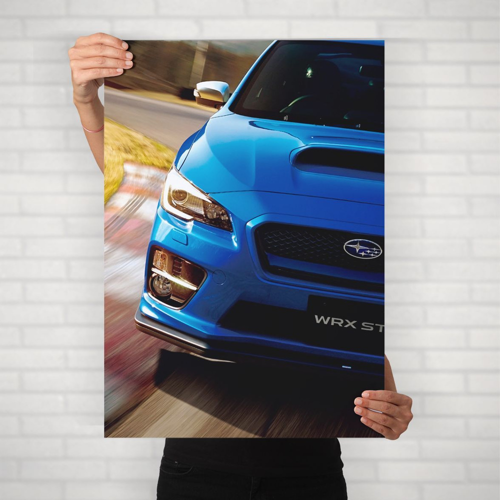 Плакат на стену для интерьера JDM (Subaru WRX STI 5) - Постер по японским машинам формата А1 (60х84 см) #1