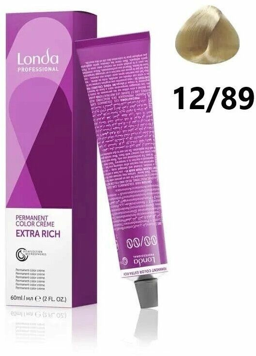 Londa Professional Лонда стойкая крем краска 12/89 Специальный блонд жемчужный сандрэ, 60 мл  #1