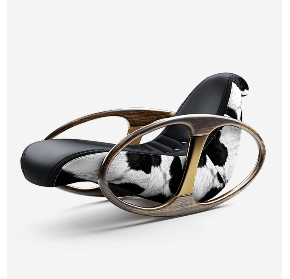 Кресло Роскошное дизайнерское кожанное кресло-качалка Sentiero K1 ...