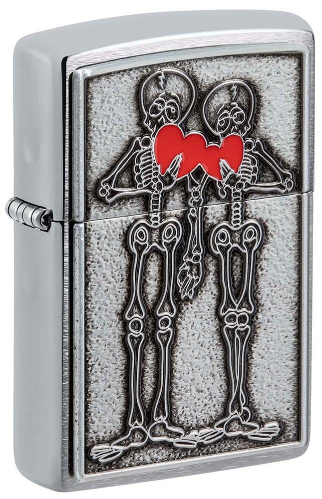 Зажигалка бензиновая Couple Love ZIPPO 48688 серебристая кремниевая  #1