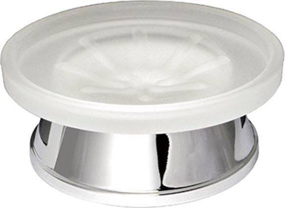 Мыльница Wasserkraft Donau K-2429 стеклянная, настольная, круглая, хром #1