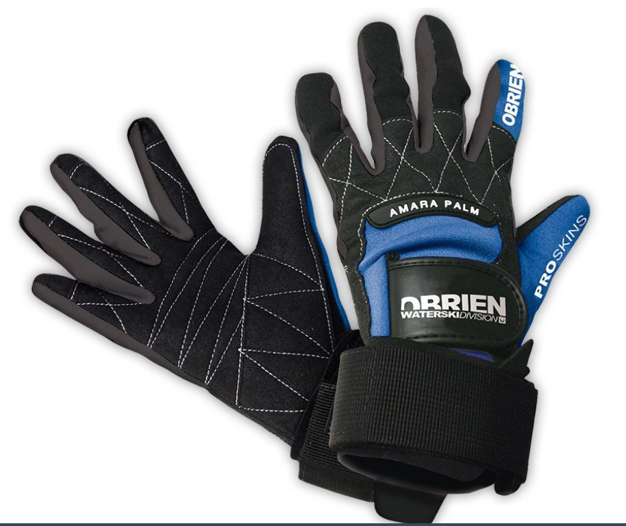 Перчатки для вейкборда, водных видов спорта OBrien X-Grip blk/blue (S ...
