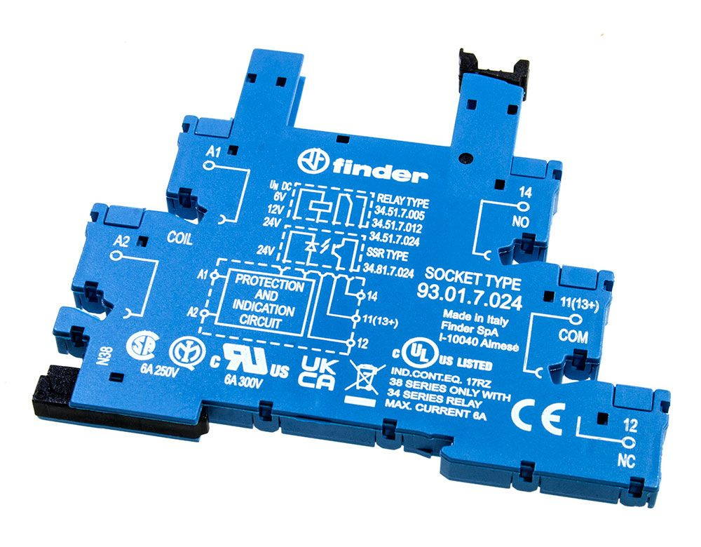 Розетка с винтовыми клеммами (с зажимной клетью) для реле 34 серии ...
