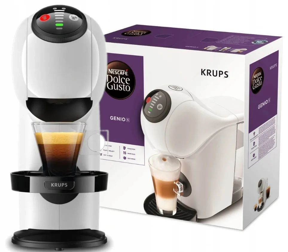 Капсульная кофемашина Krups Dolce Gusto Genio S (KP240110), белый купить по  выгодной цене в интернет-магазине OZON (1524990206)