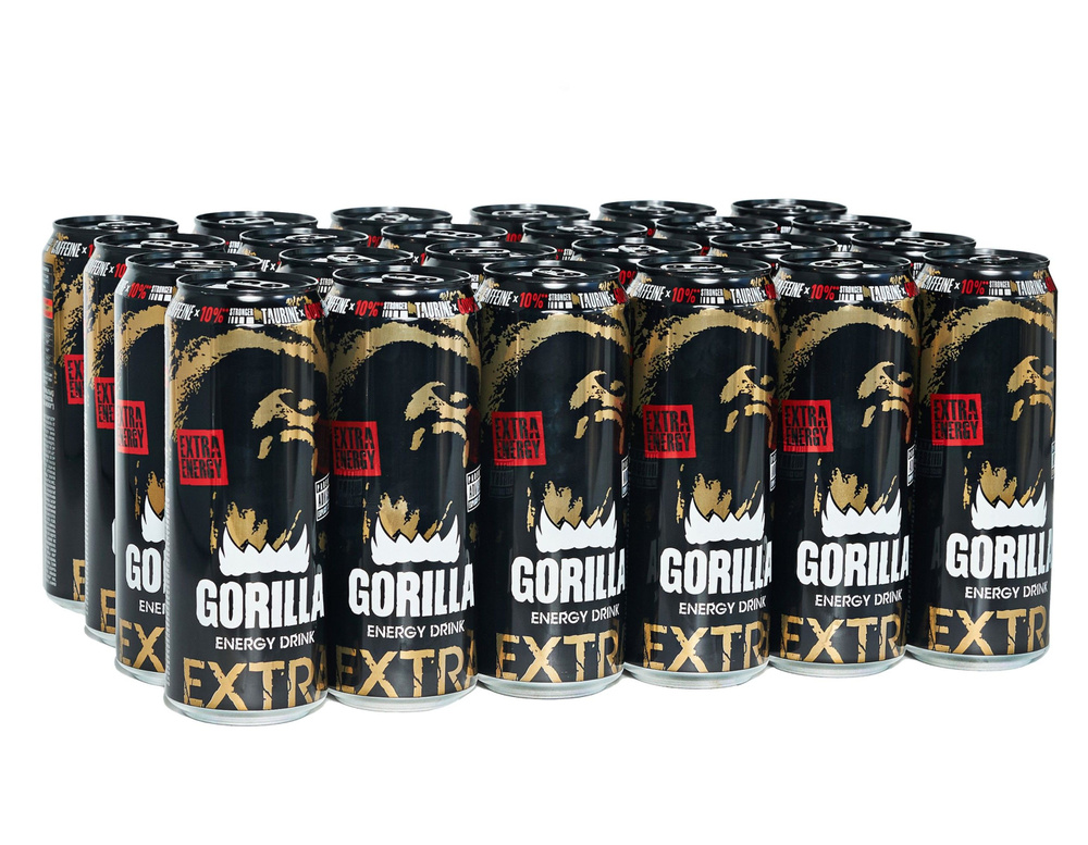 Энергетический напиток GORILLA Extra Energy, 24 шт по 0,45 л - купить с ...