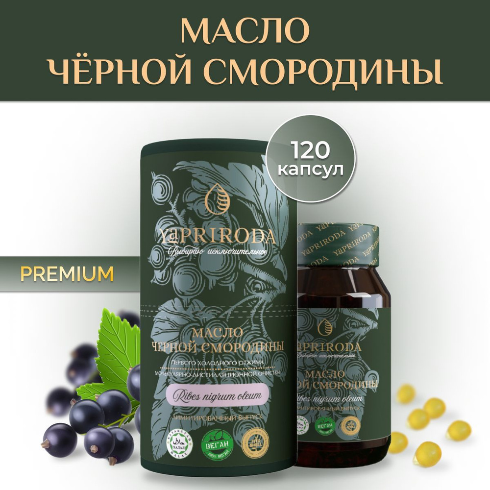 Масло семян черной смородины в капсулах премиум / 120 капсул - купить с ...