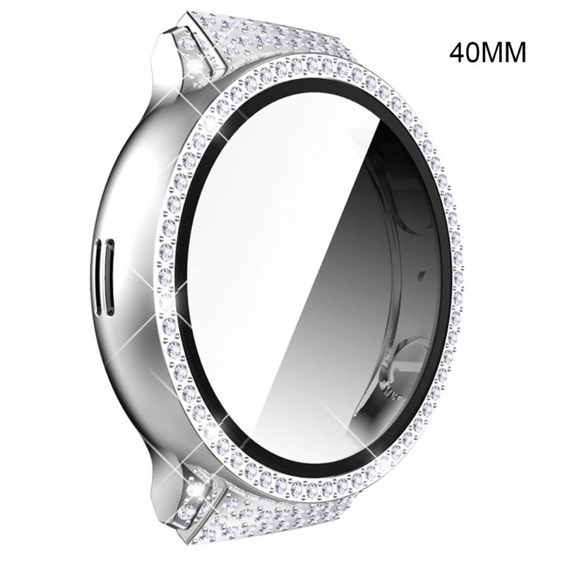 (1 комплект) для Samsung Active2 Full Cover Case PC with Diamonds+Membrane-Silver-40MM #1
