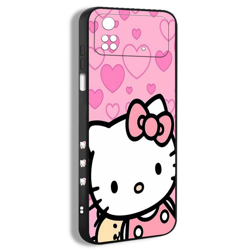 чехол для смартфона Подходит для Xiaomi Poco M4 Pro 4G Hello Kitty Розовый  Рисование LZA06 - купить с доставкой по выгодным ценам в интернет-магазине  OZON (1266942615)