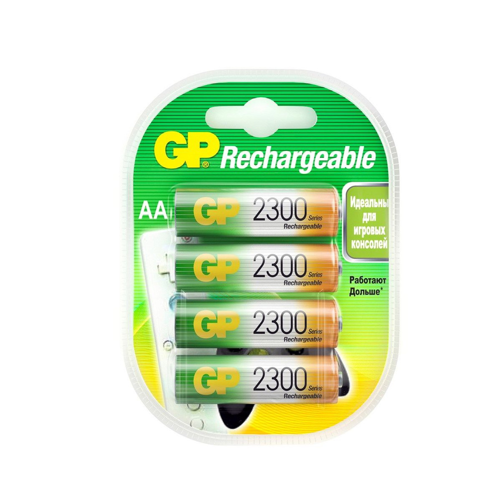 GP Аккумуляторная батарейка AA, 1,2 В, 2300 мАч, 4 шт - купить с ...