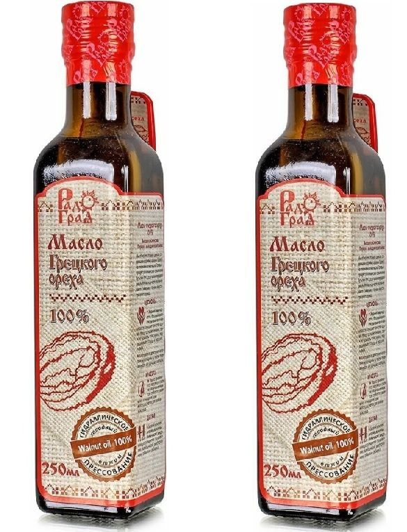 Масло грецкого ореха "РАДОГРАД", 250гр ст/бут.,растит.,нераф. 2 шт ...
