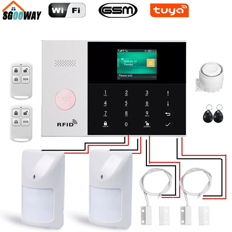 Беспроводная и проводная Wi-Fi GSM домашняя охранная сигнализация через ...