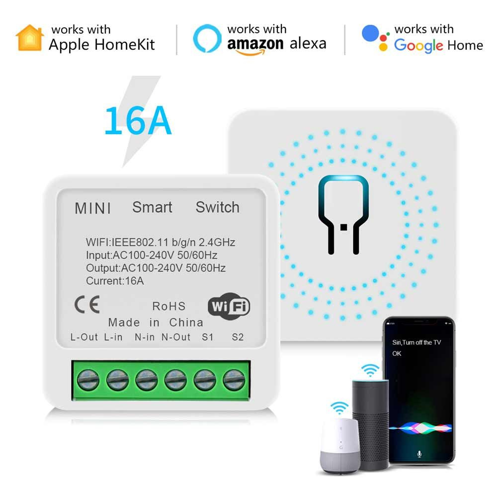 Умное реле контроллер для умного дома с Яндекс Алисой 16А HomeKit Wi-Fi  Mini - купить с доставкой по выгодным ценам в интернет-магазине OZON  (1279771024)